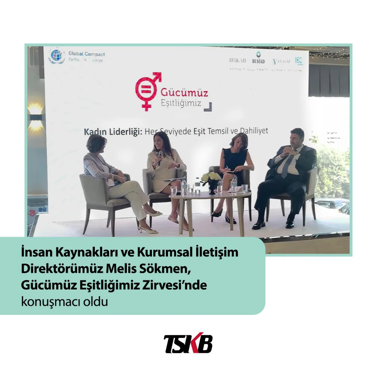 Türk Sınai Kalkınma Bankası'nın İnsan Kaynakları ve Kurumsal İletişim Direktörü, toplumsal cinsiyet eşitliği ve sürdürülebilir kalkınma konularına dikkat çekti Türk Sınai Kalkınma Bankası'nın İnsan Kaynakları ve Kurumsal İletişim Direktörü, toplumsal cinsiyet eşitliği ve sürdürülebilir kalkınma konularına dikkat çekti