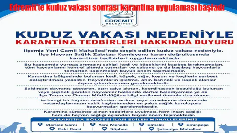 Van Edremit'te Kuduz Alarmı: 7 Mahalle Karantinaya Alındı