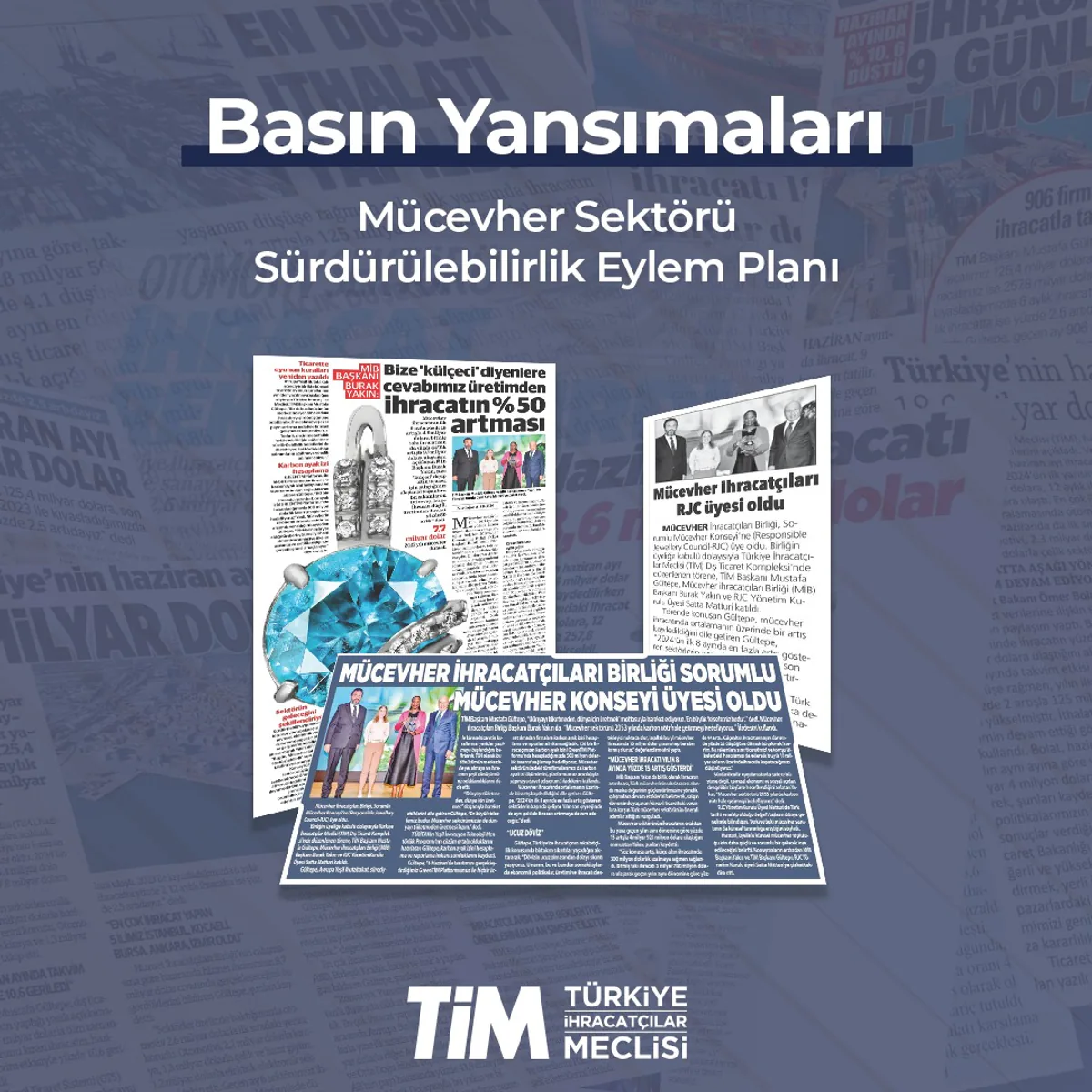 TİM Başkanı Gültepe: Mücevher Sektöründe Sürdürülebilirlik Eylem Planı Önemli Bir Adım TİM Başkanı Gültepe: Mücevher Sektöründe Sürdürülebilirlik Eylem Planı Önemli Bir Adım