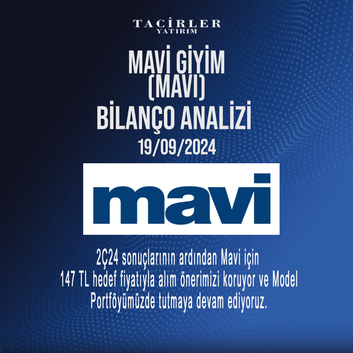 Mavi Giyim, 2024 İkinci Çeyrekte Finansal Başarısını Açıkladı Mavi Giyim, 2024 İkinci Çeyrekte Finansal Başarısını Açıkladı