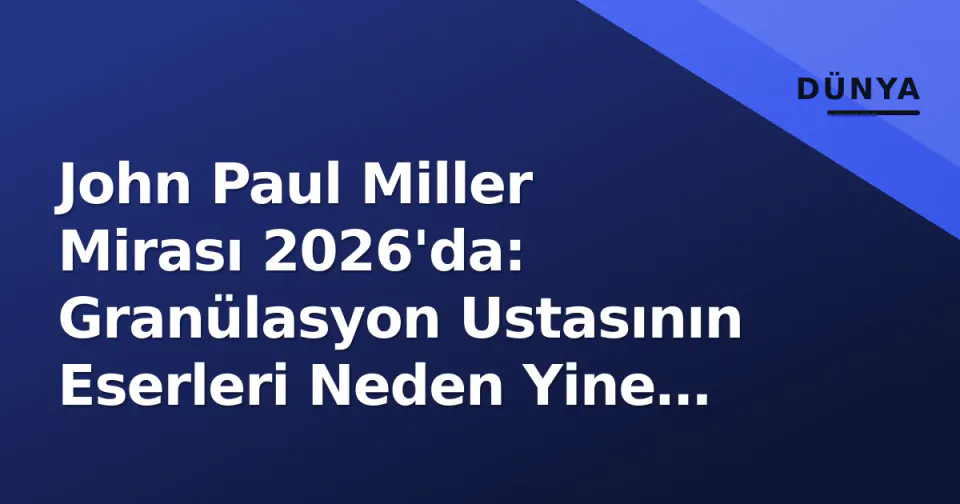 John Paul Miller Mirası 2026'da: Granülasyon Ustasının Eserleri Neden Yine Gündemde? görseli