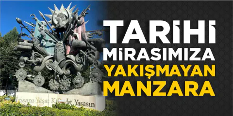 Bilecik'teki Osmanlı Arması Anıtı'nın bakımsızlığı tepki topluyor