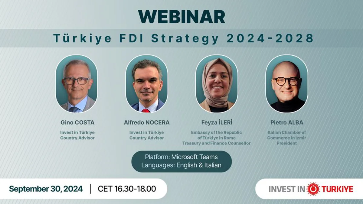 Türkiye FDI Stratejisi 2024-2028 Webinarı Gerçekleşiyor Türkiye FDI Stratejisi 2024-2028 Webinarı Gerçekleşiyor