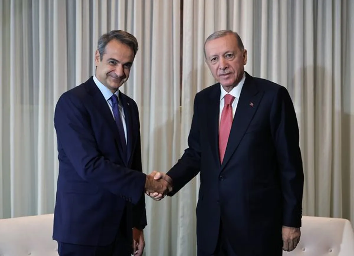 Cumhurbaşkanı Erdoğan, Yunanistan Başbakanı Miçotakis ile BM Genel Merkezi’nde Görüştü Cumhurbaşkanı Erdoğan, Yunanistan Başbakanı Miçotakis ile BM Genel Merkezi’nde Görüştü