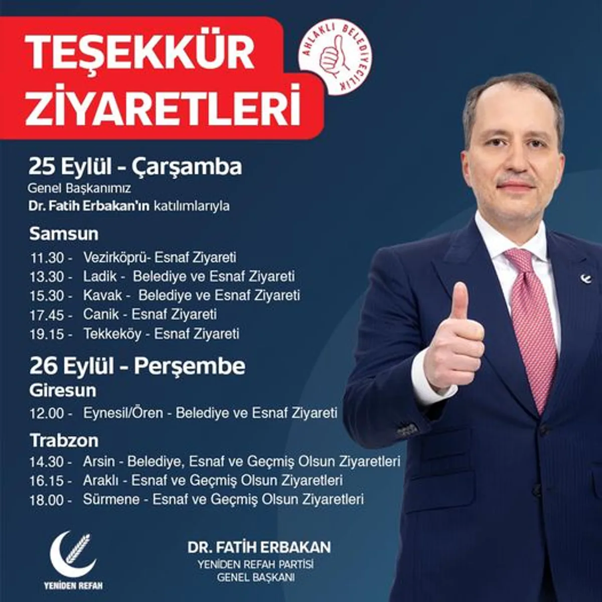 Belediye Ziyaretleri İçin Planlanan Program Belediye Ziyaretleri İçin Planlanan Program