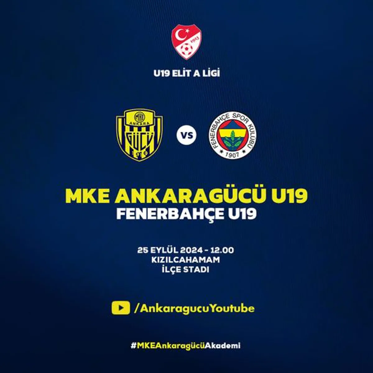 MKE Ankaragücü U19 ve Fenerbahçe U19 Maçına Hazırlanıyor MKE Ankaragücü U19 ve Fenerbahçe U19 Maçına Hazırlanıyor