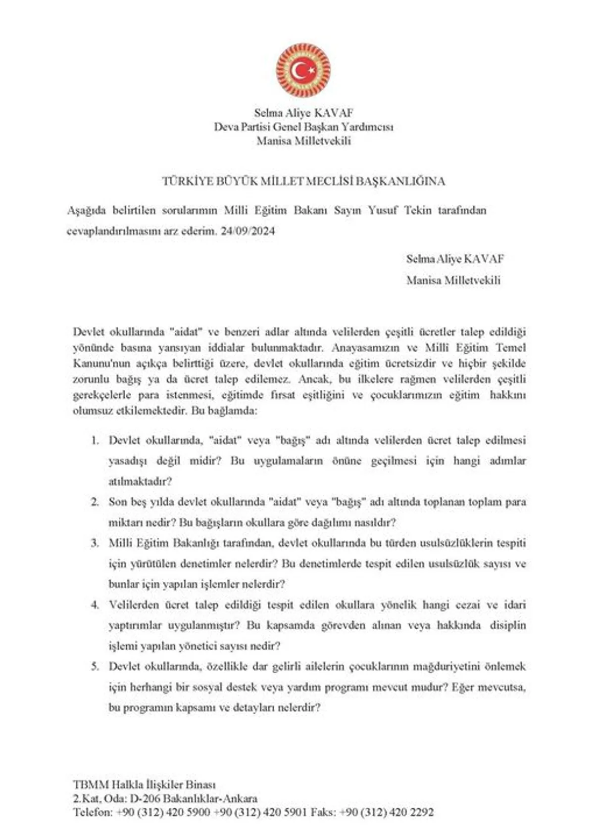 Eğitimde Ücret Talep Edilmesi Tartışılıyor Eğitimde Ücret Talep Edilmesi Tartışılıyor