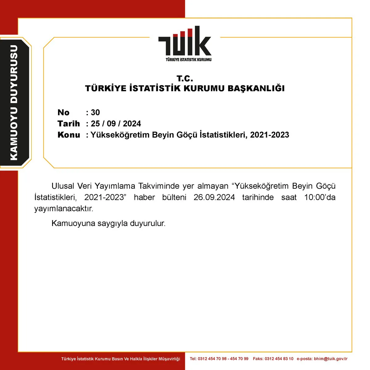 Yükseköğretim Beyin Göçü İstatistikleri Yayımlandı Yükseköğretim Beyin Göçü İstatistikleri Yayımlandı