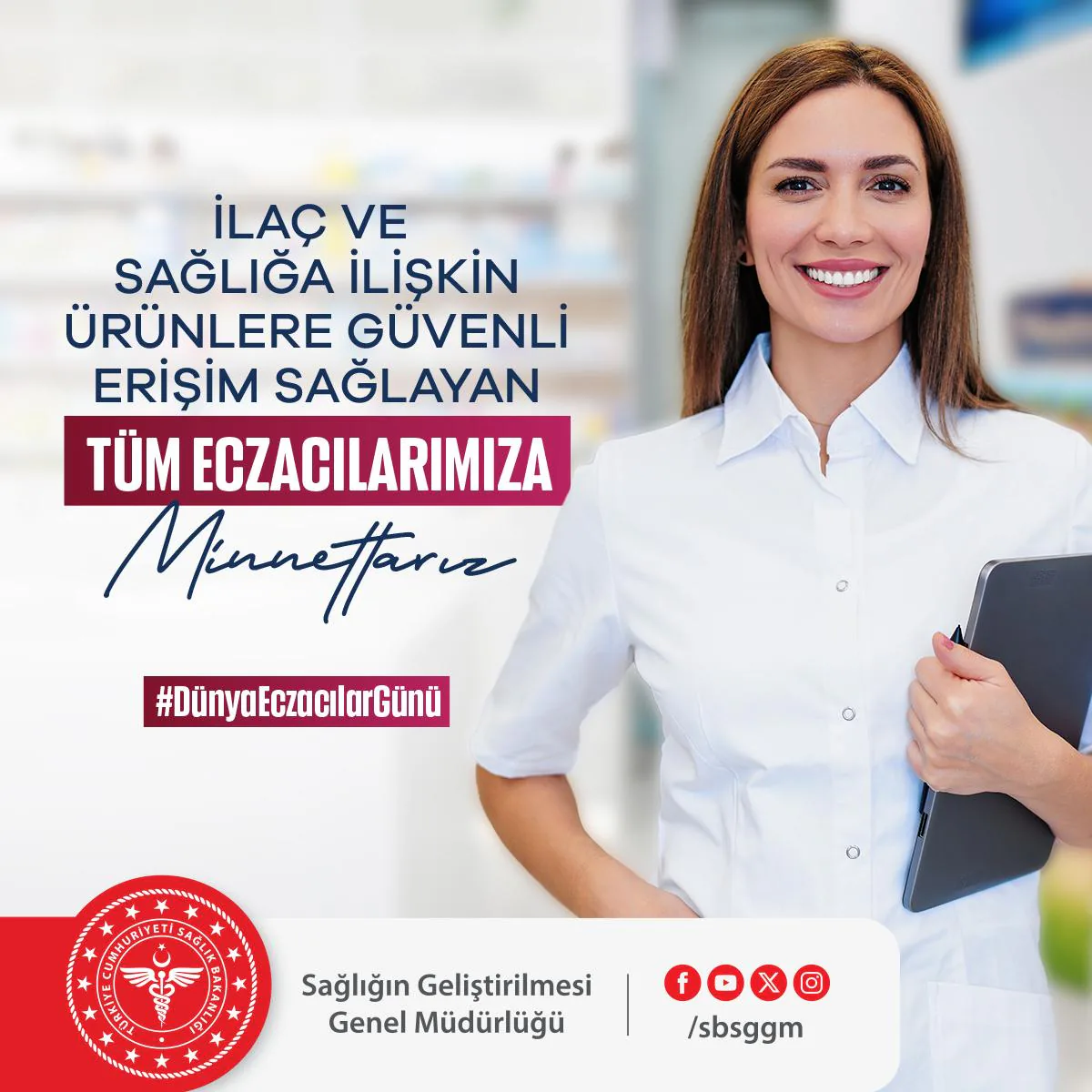 Dünya Eczacılar Günü'nde Eczacılara Teşekkür Dünya Eczacılar Günü'nde Eczacılara Teşekkür