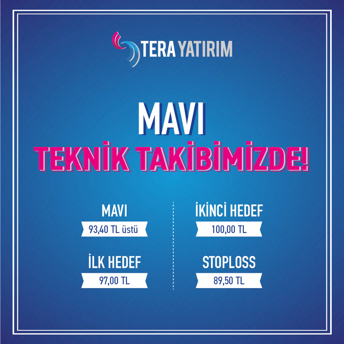 Mavi Hisse Senedi İçin Teknik Takip ve Hedefler Belirlendi Mavi Hisse Senedi İçin Teknik Takip ve Hedefler Belirlendi