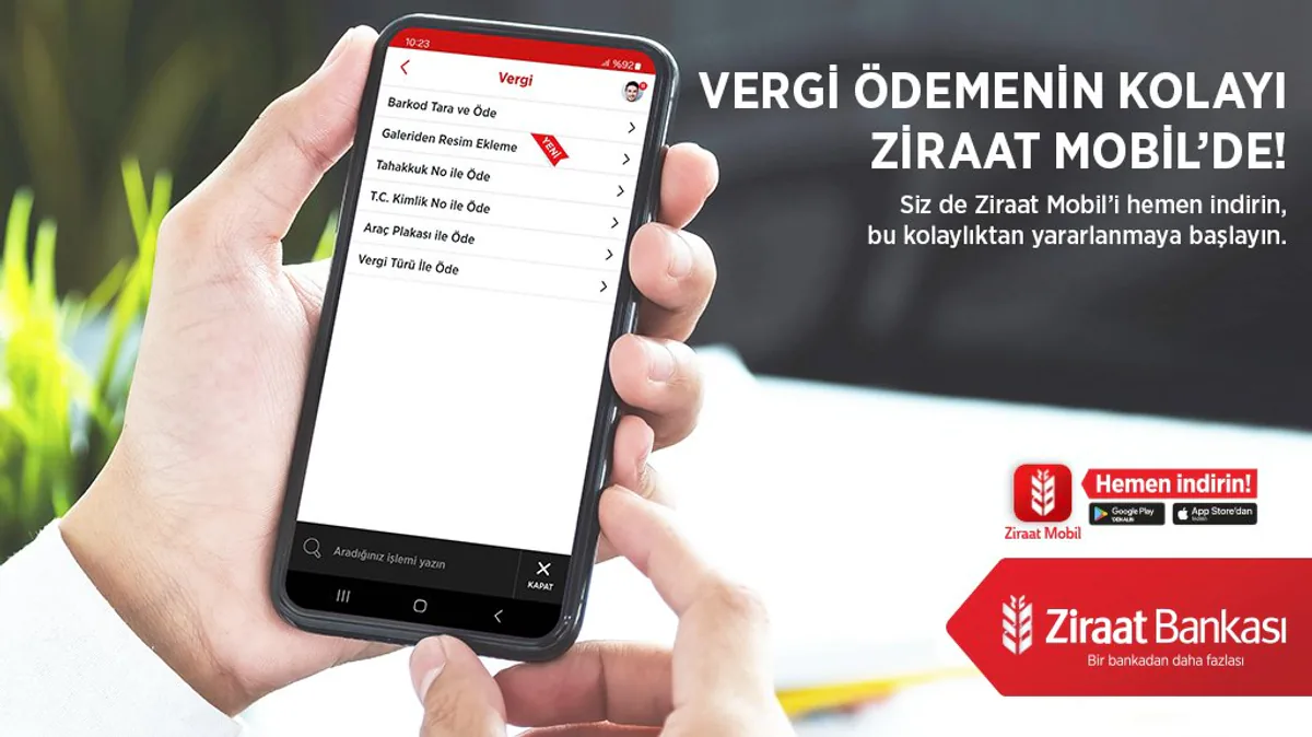 Ziraat Mobil ile Vergi Ödeme Kolaylığı Ziraat Mobil ile Vergi Ödeme Kolaylığı