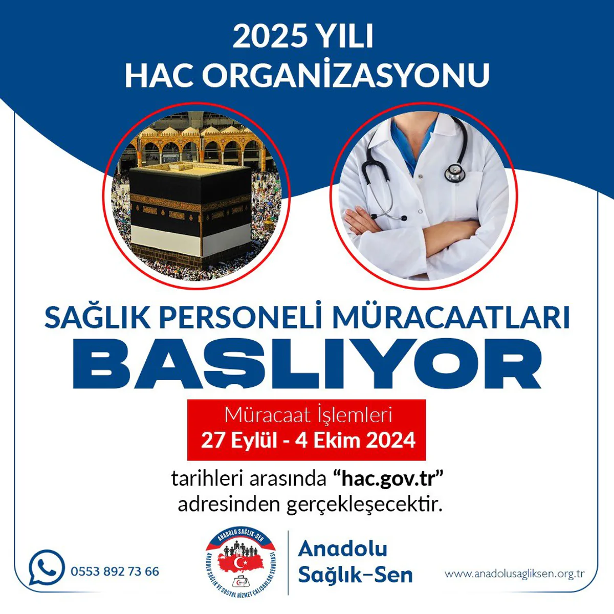 Hac Organizasyonu İçin Sağlık Personeli Müracaatları Başlıyor Hac Organizasyonu İçin Sağlık Personeli Müracaatları Başlıyor