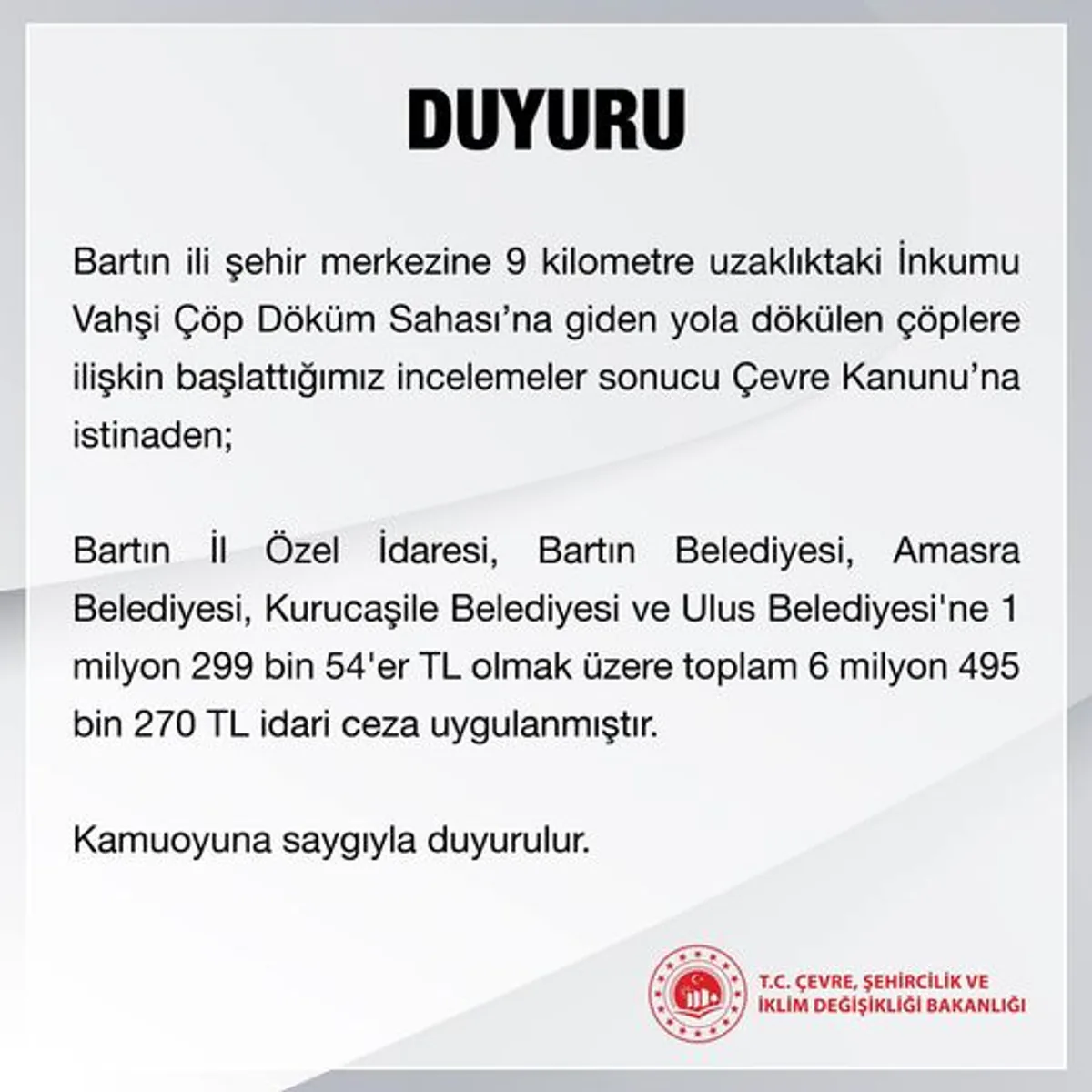 İnceleme Sonucu Ceza Kesildi İnceleme Sonucu Ceza Kesildi