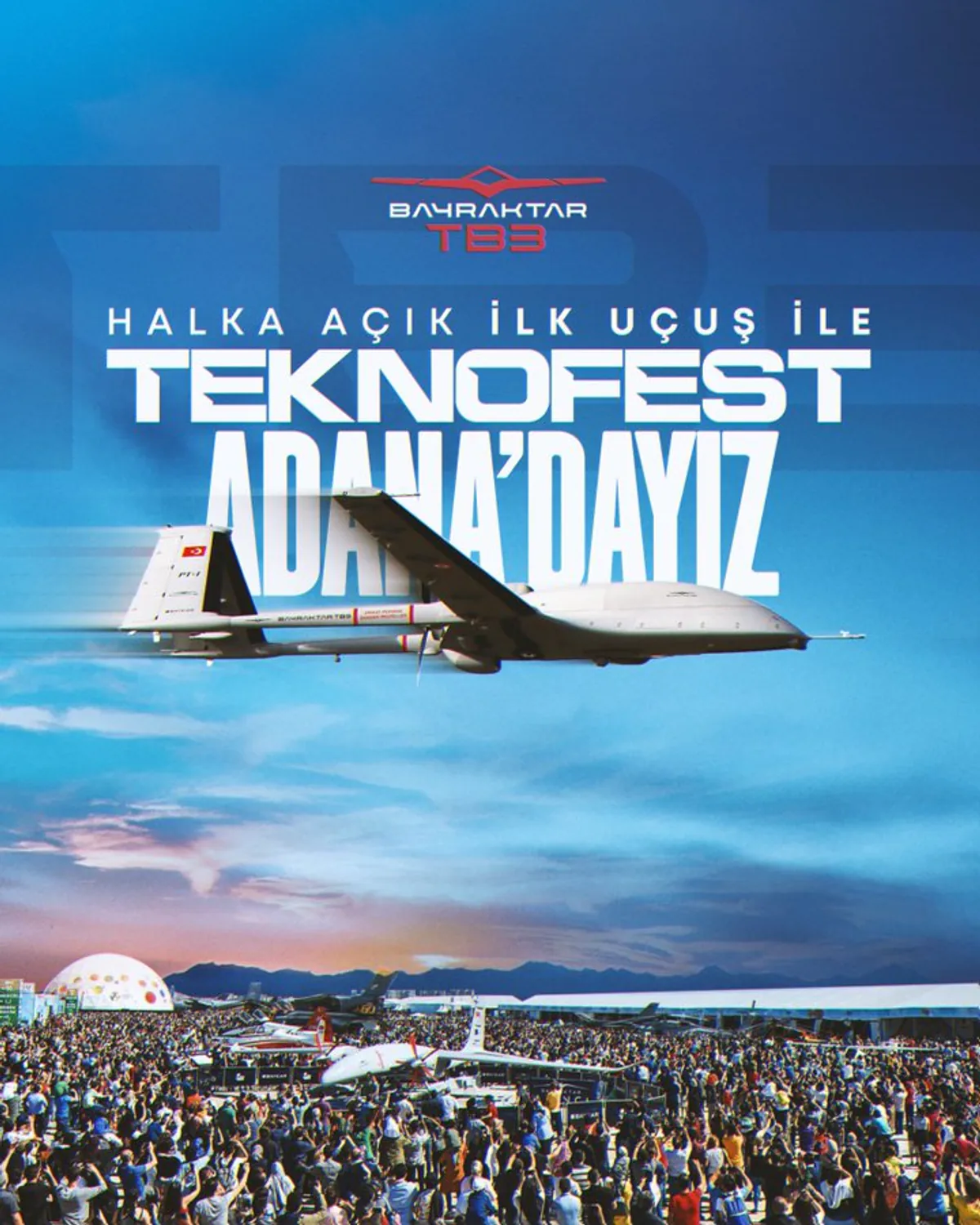 Baykar'dan Yeni İnsansız Hava Aracı Bayraktar TB3'ün Halka Açık İlk Uçuşu Baykar'dan Yeni İnsansız Hava Aracı Bayraktar TB3'ün Halka Açık İlk Uçuşu