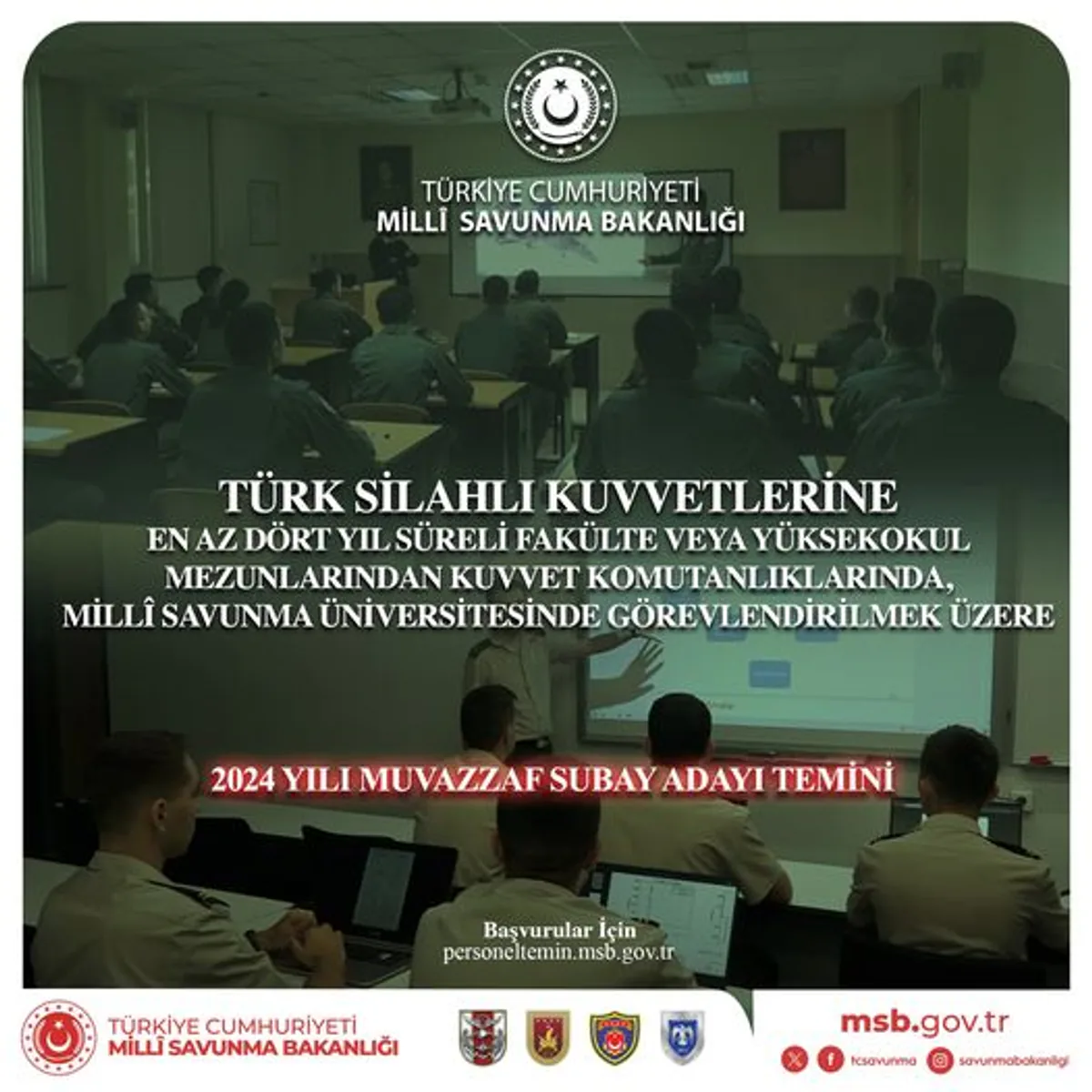 Türk Silahlı Kuvvetleri 2024 Muvazzaf Subay Adayı Alımına Başvuruları Açtı Türk Silahlı Kuvvetleri 2024 Muvazzaf Subay Adayı Alımına Başvuruları Açtı