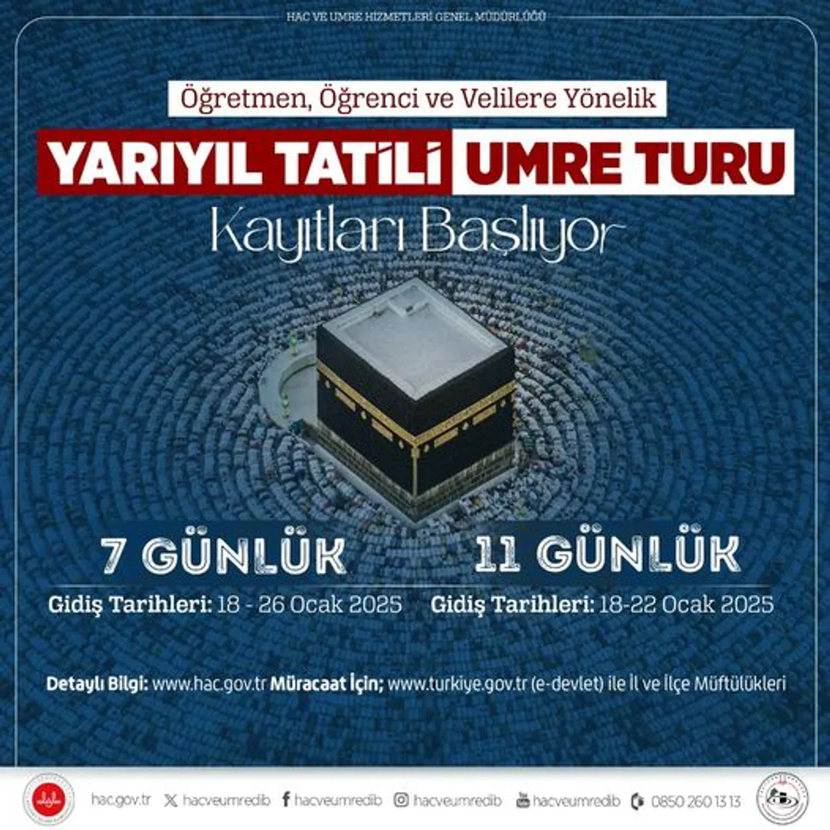 Yarıyıl Tatili Umre Turları Başladı Yarıyıl Tatili Umre Turları Başladı