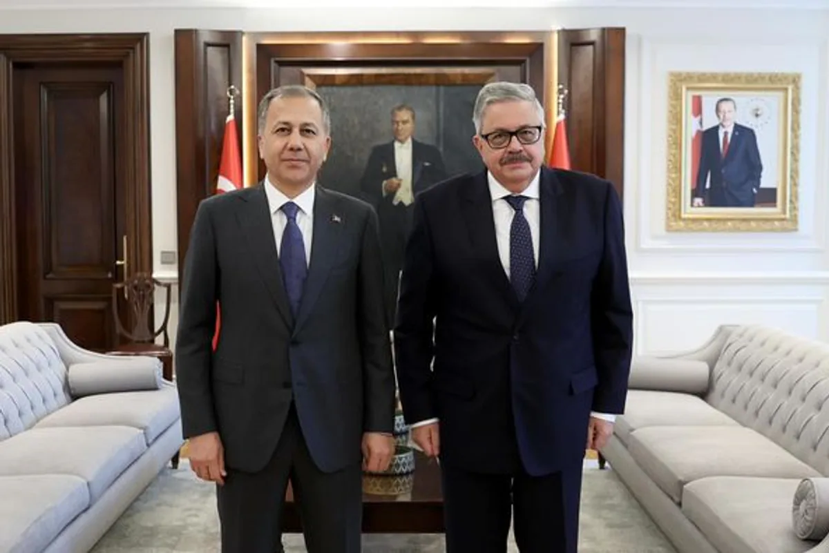 İçişleri Bakanı Ali Yerlikaya, Rusya Federasyonu Ankara Büyükelçisi Aleksei Erkhov'u Kabul Etti İçişleri Bakanı Ali Yerlikaya, Rusya Federasyonu Ankara Büyükelçisi Aleksei Erkhov'u Kabul Etti