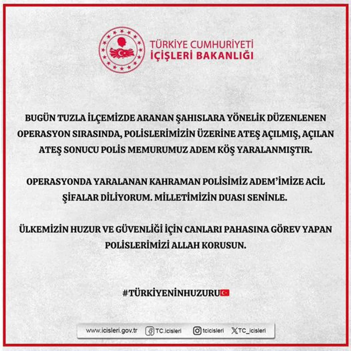 Tuzla'da Polis Operasyonunda Polis Memuru Yaralandı Tuzla'da Polis Operasyonunda Polis Memuru Yaralandı
