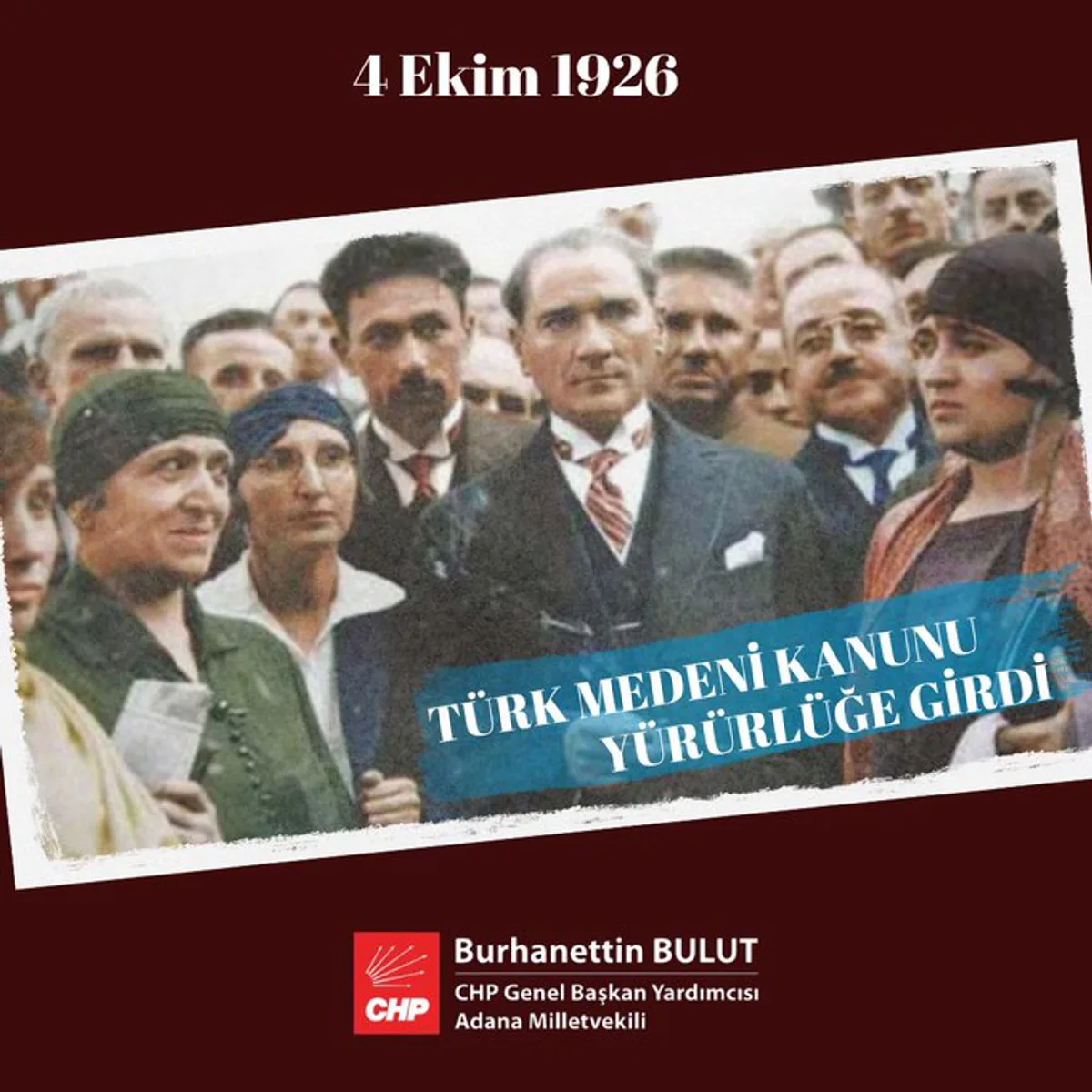 Medeni Kanun'un 98. Yılı Kutlandı Medeni Kanun'un 98. Yılı Kutlandı