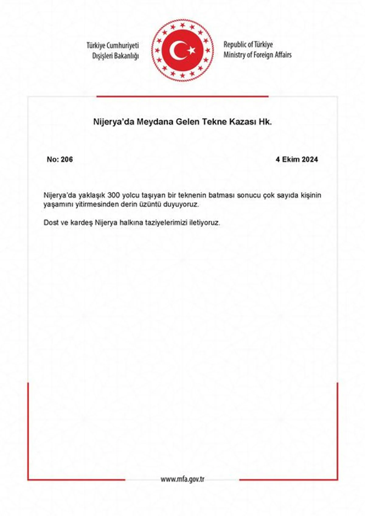 Nijerya'da Tekne Kazasında Çok Sayıda Ölü Nijerya'da Tekne Kazasında Çok Sayıda Ölü