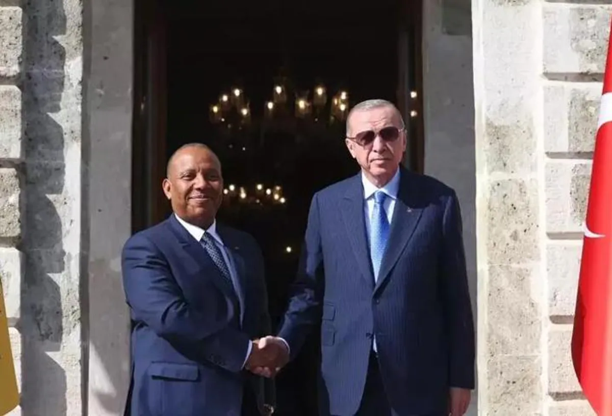 Cumhurbaşkanı Recep Tayyip Erdoğan, Sao Tome ve Principe Demokratik Cumhuriyeti Başbakanı Patrice Emery Trovoada'yı kabul etti Cumhurbaşkanı Recep Tayyip Erdoğan, Sao Tome ve Principe Demokratik Cumhuriyeti Başbakanı Patrice Emery Trovoada'yı kabul etti