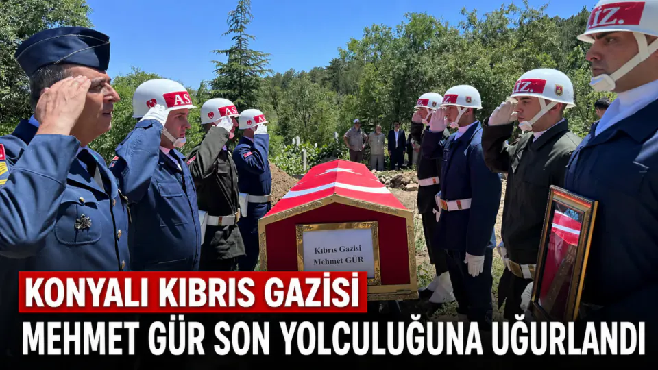 Konya'da Kıbrıs Gazisi Mehmet Gür Askeri Törenle Uğurlandı görseli