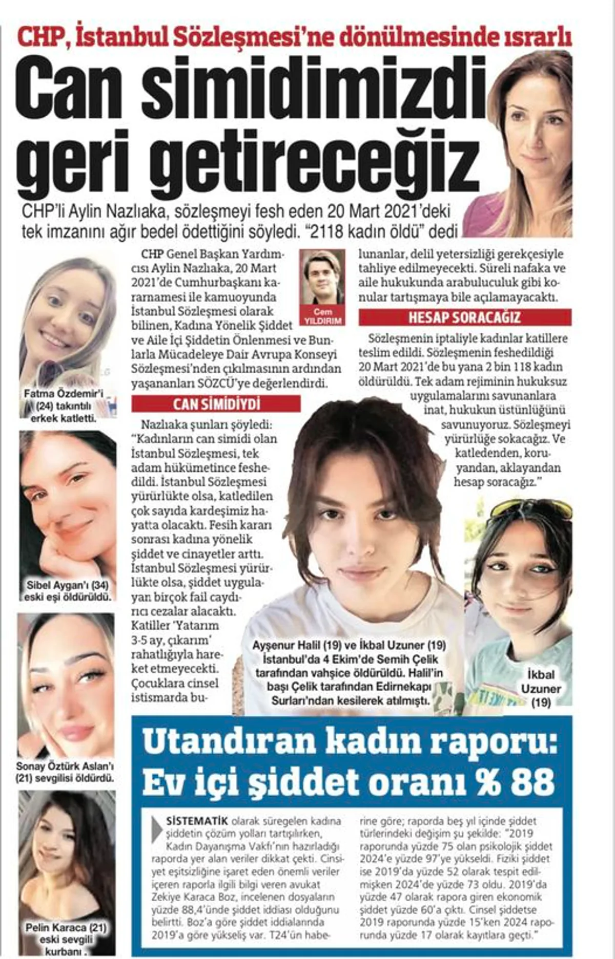 İstanbul Sözleşmesi'nin Feshedilmesi ve Kadın Cinayetleri İstanbul Sözleşmesi'nin Feshedilmesi ve Kadın Cinayetleri