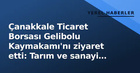 Çanakkale Ticaret Borsası Gelibolu Kaymakamı'nı ziyaret etti: Tarım ve sanayi iş birliği masaya yatırıldı