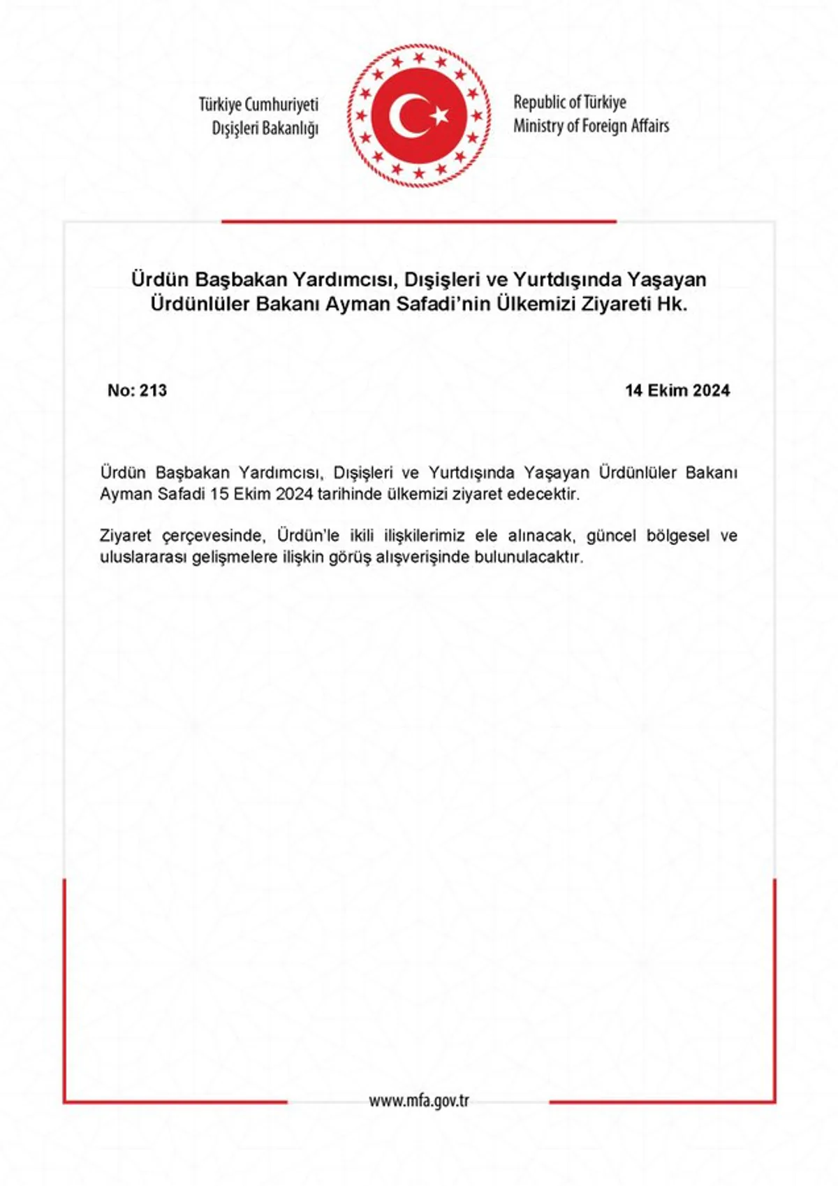 Ürdün Başbakan Yardımcısı Türkiye'yi Ziyaret Etti Ürdün Başbakan Yardımcısı Türkiye'yi Ziyaret Etti