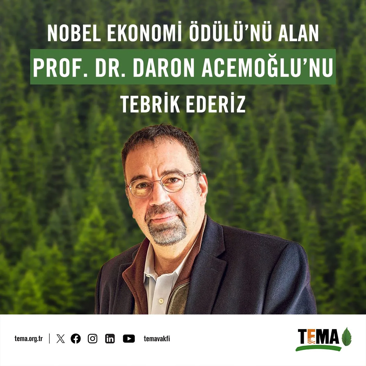 Prof. Dr. Daron Acemoğlu, Nobel Ekonomi Ödülü'ne layık görüldü Prof. Dr. Daron Acemoğlu, Nobel Ekonomi Ödülü'ne layık görüldü