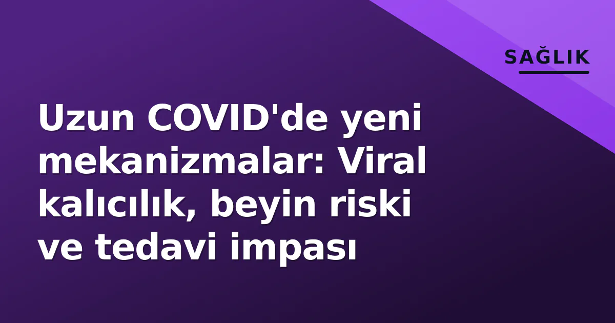 Uzun COVID'de yeni mekanizmalar: Viral kalıcılık, beyin riski ve tedavi impası Uzun COVID'de yeni mekanizmalar: Viral kalıcılık, beyin riski ve tedavi impası