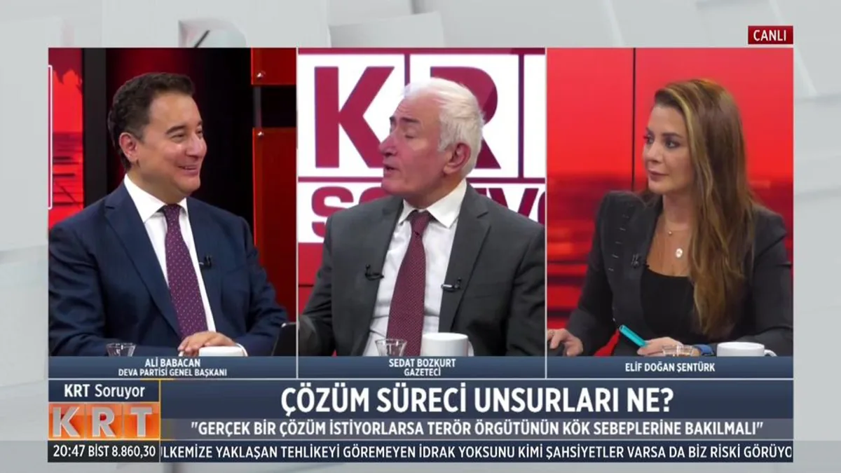 DEVA Partisi Genel Başkanı Ali Babacan, KRT TV'de Programa Katılacak DEVA Partisi Genel Başkanı Ali Babacan, KRT TV'de Programa Katılacak