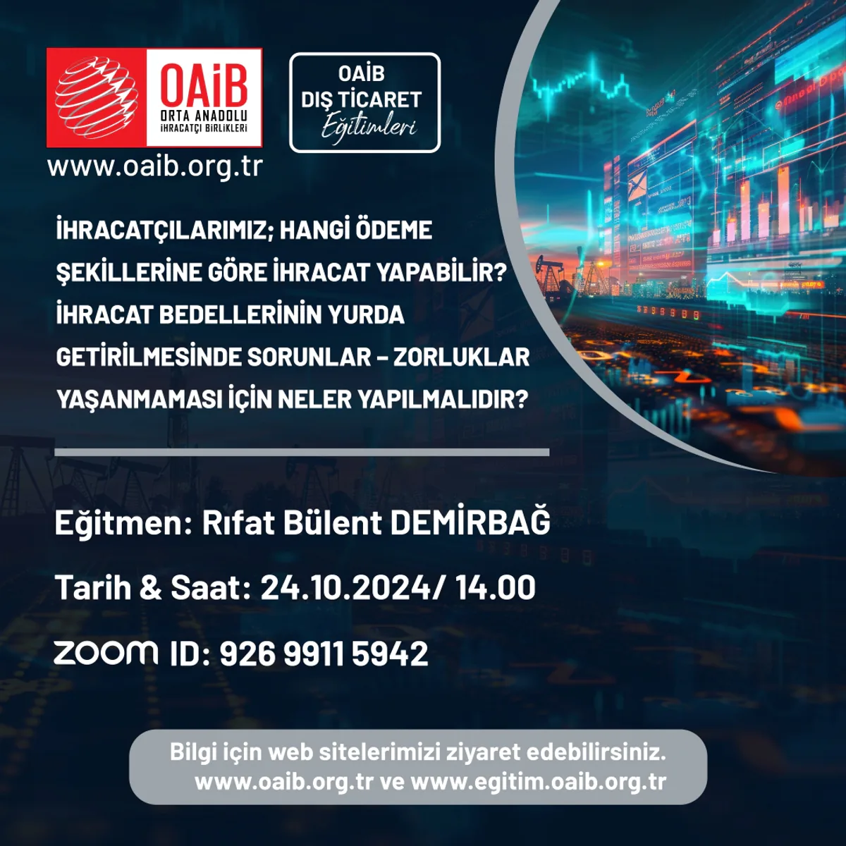 İhracatçıların Eğitim Semineri Gerçekleştirilecek İhracatçıların Eğitim Semineri Gerçekleştirilecek