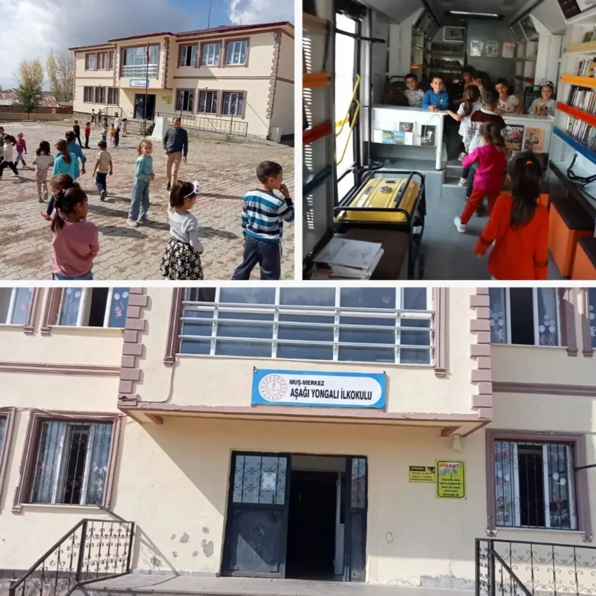 Muş'ta Gezici Kütüphane Uygulaması Eğlenceli Anlar Yaşatıyor Muş'ta Gezici Kütüphane Uygulaması Eğlenceli Anlar Yaşatıyor