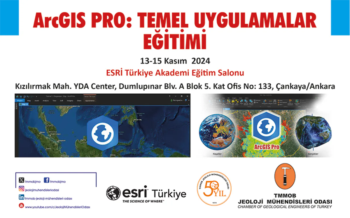 Oda ve Esri Türkiye İşbirliğiyle ArcGIS Pro Eğitimi Düzenleniyor Oda ve Esri Türkiye İşbirliğiyle ArcGIS Pro Eğitimi Düzenleniyor