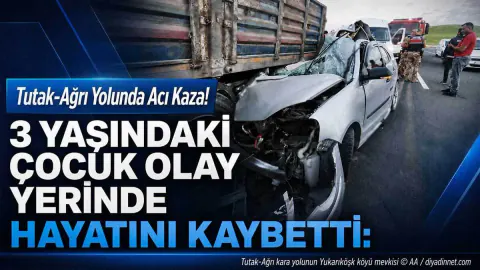 Ağrı'da Feci Kaza: Park Halindeki Tıra Çarpan Otomobilde Can Pazarı