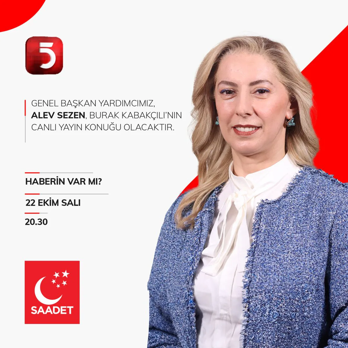 Alev Sezen, 'Haberin Var Mı?' Programına Katılacak Alev Sezen, 'Haberin Var Mı?' Programına Katılacak