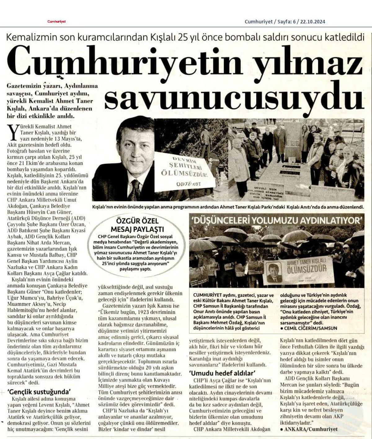 Cumhuriyetin Yılmaz Savunucusu: Ahmet Taner Kışlalı Cumhuriyetin Yılmaz Savunucusu: Ahmet Taner Kışlalı