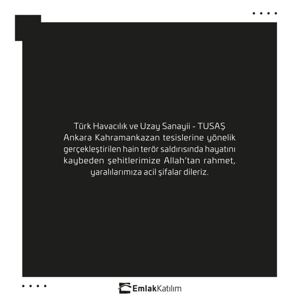 Bugün Gerçekleştirilen Terör Saldırısında Yaşamını Kaybeden Vatandaşlarımız İçin Taziye Mesajı Bugün Gerçekleştirilen Terör Saldırısında Yaşamını Kaybeden Vatandaşlarımız İçin Taziye Mesajı