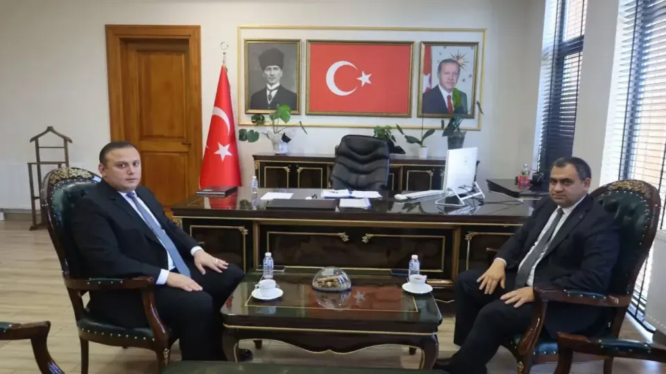 Vize Kaymakamı Balaban, Demirköy Kaymakamı Erdem'i ziyaret ederek başarı dileği iletti görseli