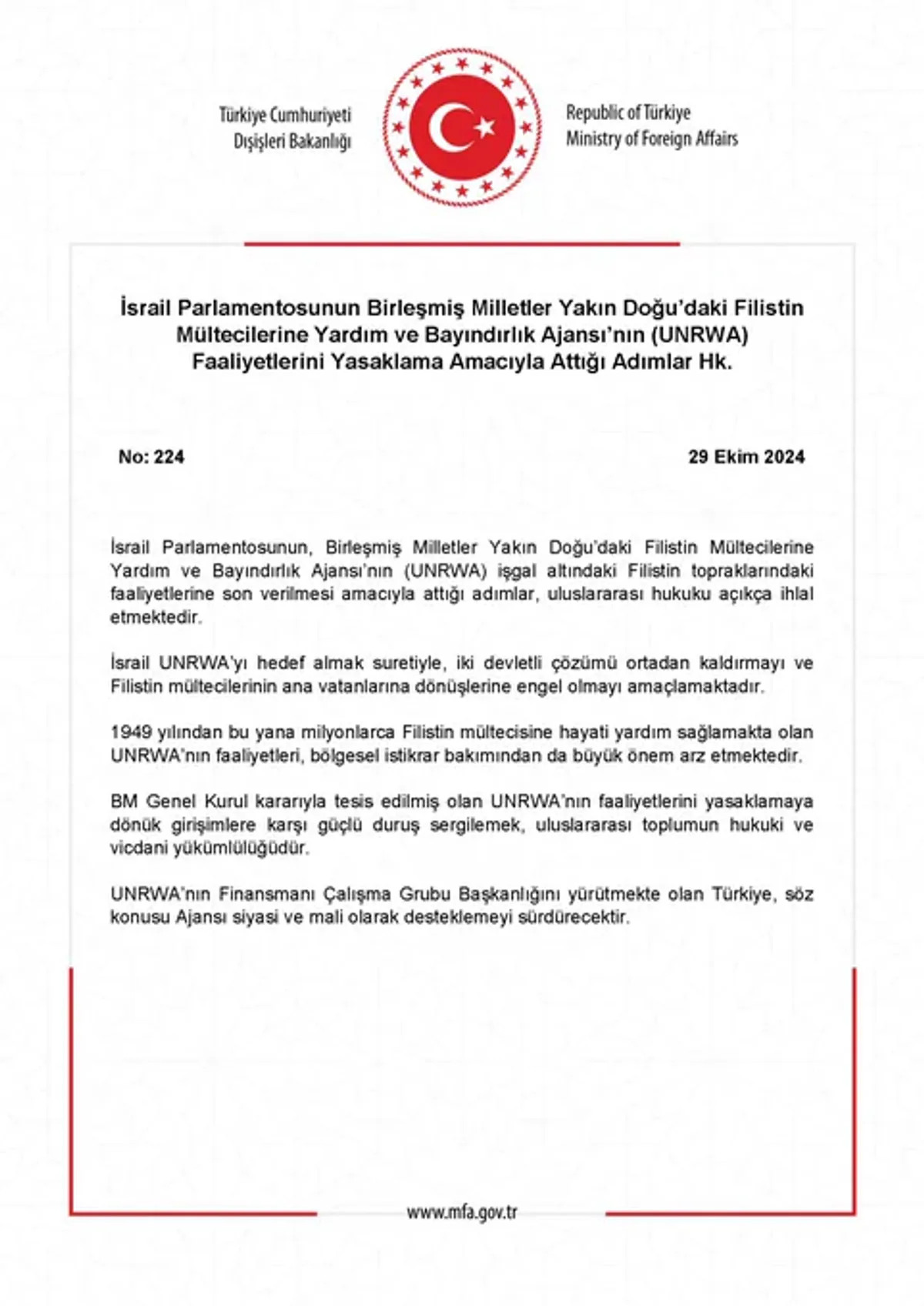 İsrail Parlamentosu UNRWA Faaliyetlerini Yasakladı İsrail Parlamentosu UNRWA Faaliyetlerini Yasakladı