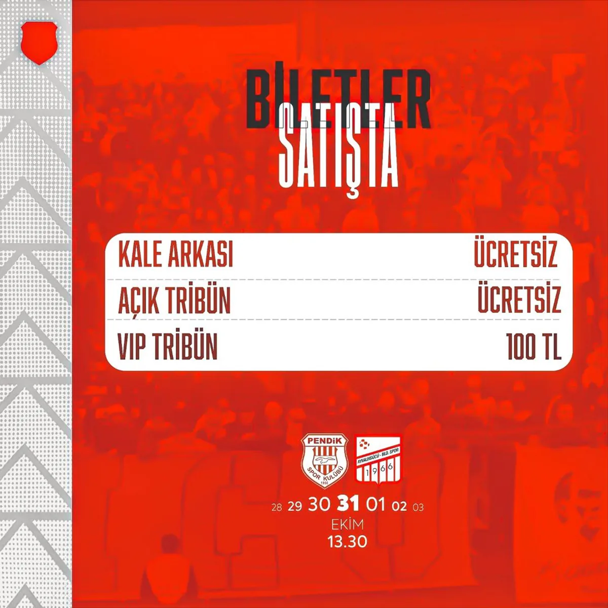 Siltaş Yapı Pendikspor, Ayvalıkgücü Belediyespor Maçı Biletleri Satışta! Siltaş Yapı Pendikspor, Ayvalıkgücü Belediyespor Maçı Biletleri Satışta!
