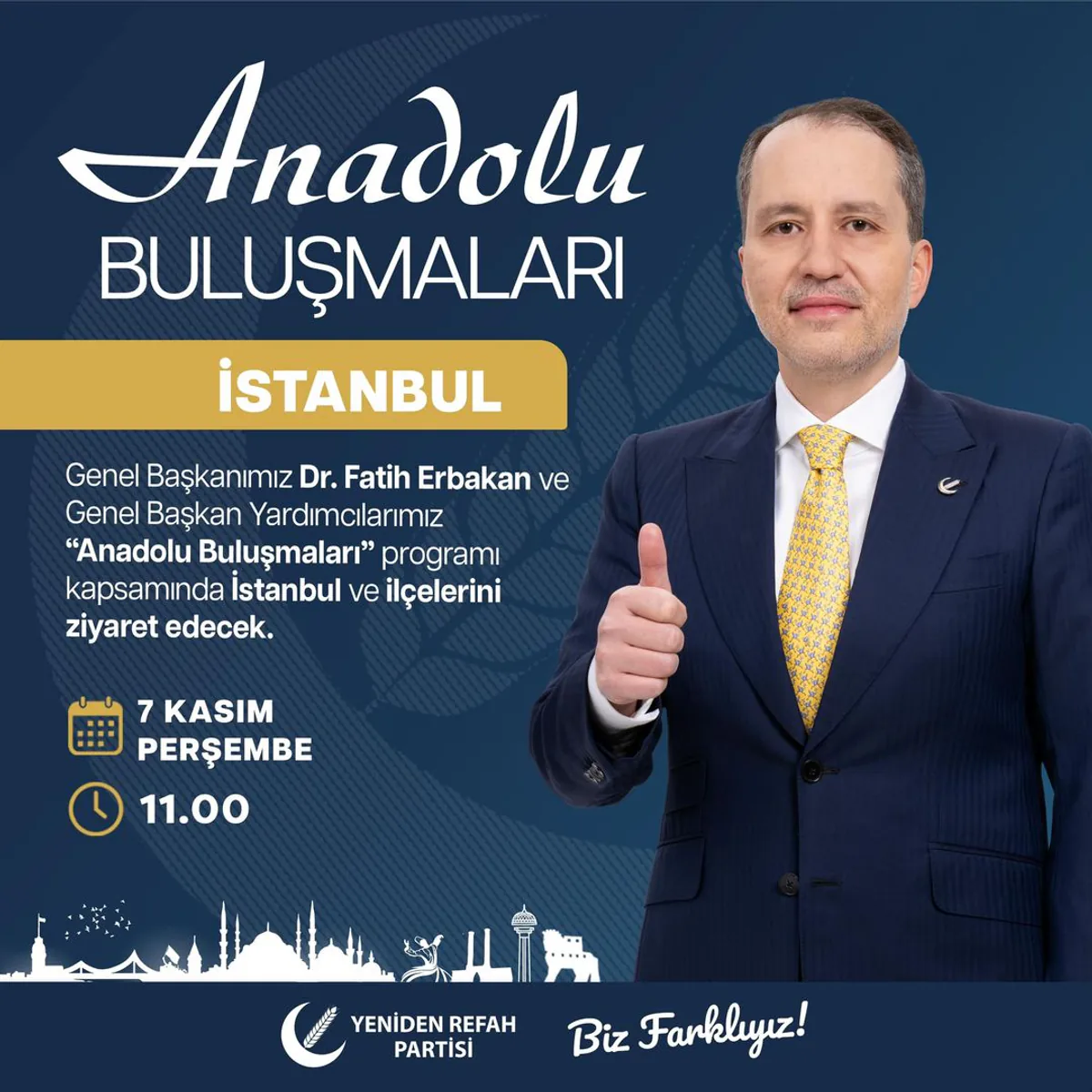 Yarın Genel Başkan Yardımcıları ve Teşkilat İstanbul'da Halkla Buluşacak Yarın Genel Başkan Yardımcıları ve Teşkilat İstanbul'da Halkla Buluşacak