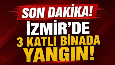 İzmir Bayraklı'da 3 Katlı Binada Yangın Mahsur Kalan 10 Kişi Tahliye Edildi