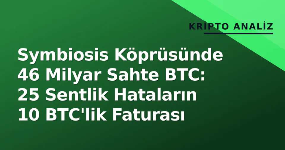 Symbiosis Köprüsünde 46 Milyar Sahte BTC: 25 Sentlik Hataların 10 BTC'lik Faturası görseli