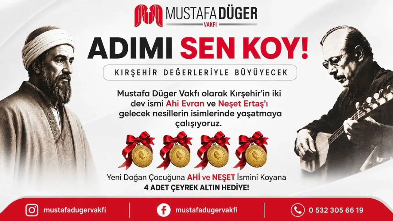Kırşehir'de Yeni Doğan Bebeklere Özel Kampanya: Bu İsimleri Koyana 4 Çeyrek Altın Kırşehir'de Yeni Doğan Bebeklere Özel Kampanya: Bu İsimleri Koyana 4 Çeyrek Altın