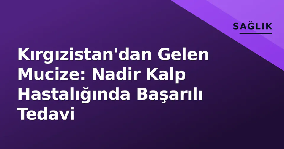 Kırgızistan'dan Gelen Mucize: Nadir Kalp Hastalığında Başarılı Tedavi görseli