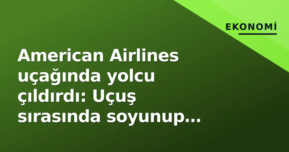 American Airlines uçağında yolcu çıldırdı: Uçuş sırasında soyunup 'aşırı cinsel davranış' sergiledi, mürettebat müdahale zorunda kaldı görseli