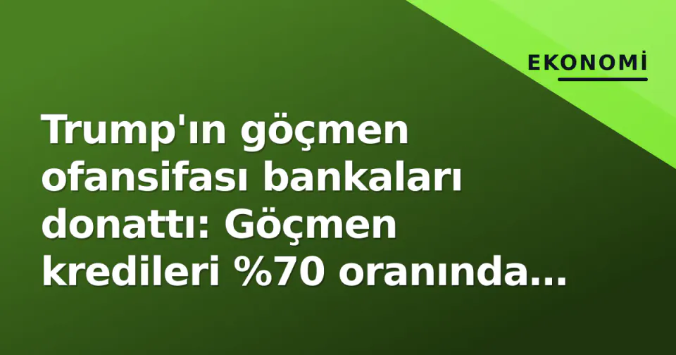 Trump'ın göçmen ofansifası bankaları donattı: Göçmen kredileri %70 oranında çöktü görseli