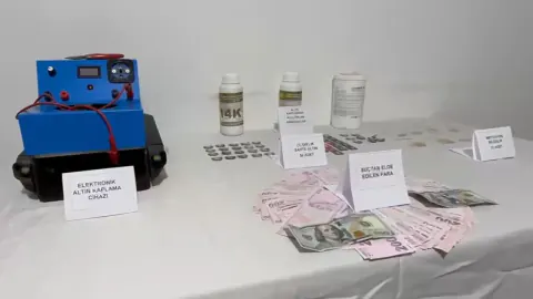 Bolu'da sahte altın operasyonu: 3 şüpheli tutuklandı